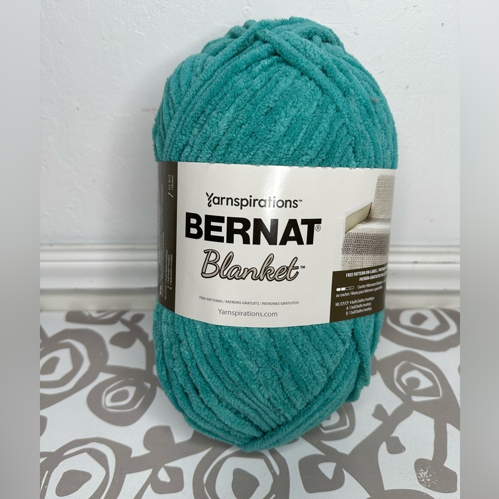 Yarnspirations Bernat Blanket Yarn 220 yds 10.5 oz 300 g Poly Light Teal
